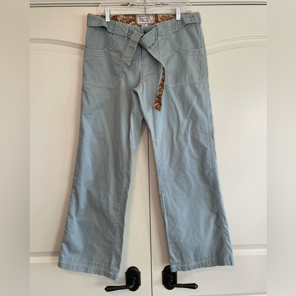 Women’s light blue wide leg, aventura pants